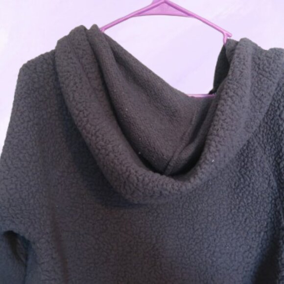 PINK Victoria's Secret fleece hoodie quarter zip sweater in gray, black silver S - Picture 5 of 11
